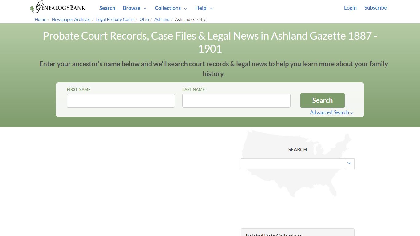 Ashland Gazette Court Records - genealogybank.com